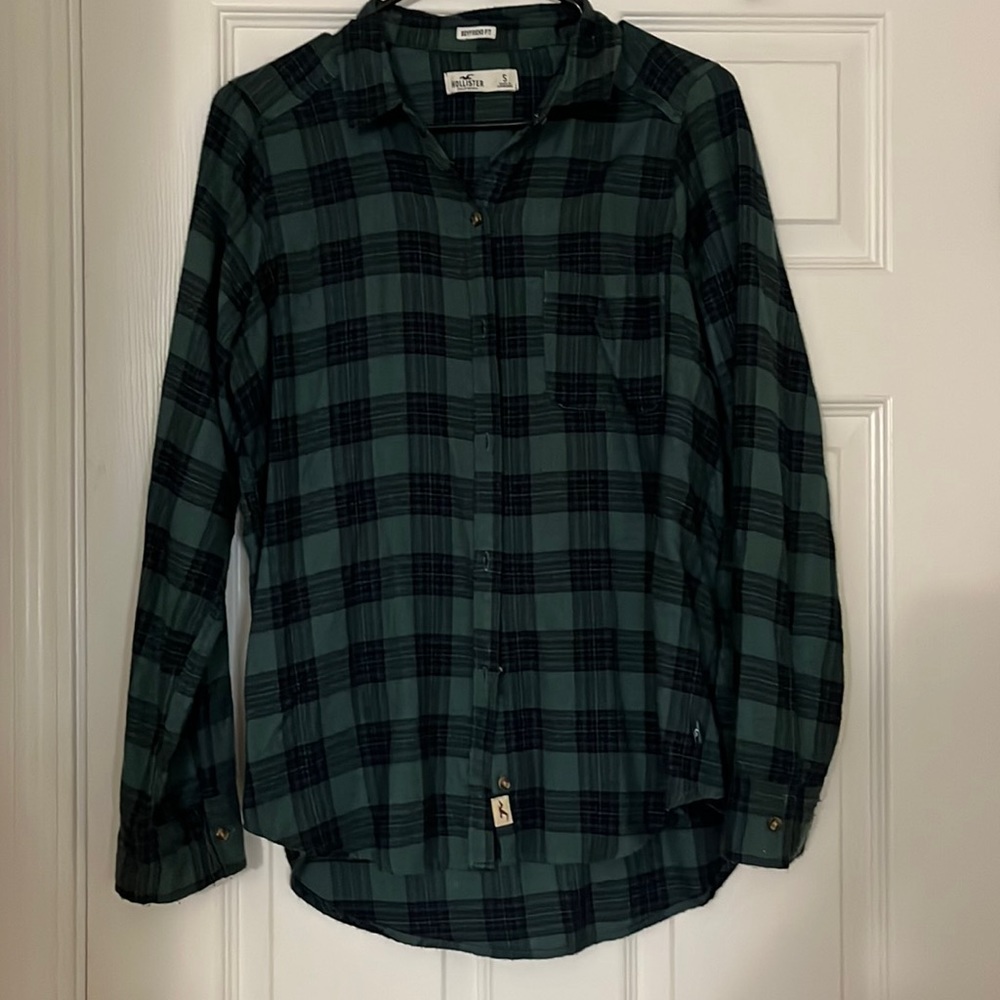 Green Hollister Flannel